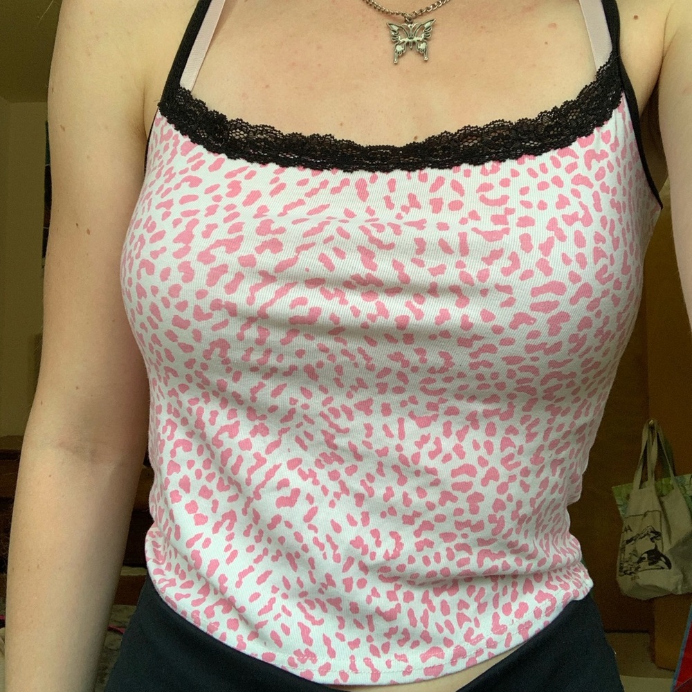 Pink Leopard Print Tank